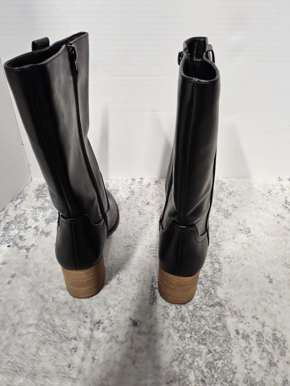 Customer Return Size 8 Dolce Vita Black Mid-Calf Block Heel Women's Boots - Picture 7 of 13